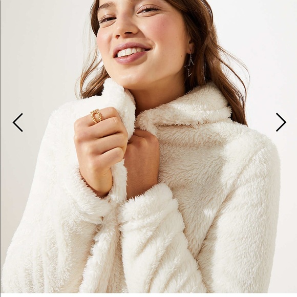 ❤️HP❤️ LOFT Fleece Shawl Collar Jacket - Picture 3 of 8